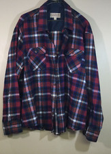 Vintage Arrow Sportswear Plaid Flannel Red Shirt Jacket Mens Size XL.
