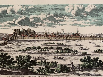ILLUSTRATION - PROVENCE - PROFIL VON AVIGNON DER RHONEKÜSTE IM 18. JAHRHUNDERT 