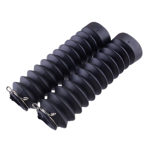 Vintage Style Black Rubber Fork Gators / Boots – 35mm X 54mm X 180mm, Set Of 2