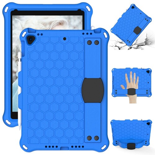Rubber Stand Case Cover With Strap For iPad Mini Air Pro 1 2 3 4 5/6/7/8/9th Gen - Picture 9 of 84