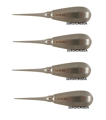 Luxating Elevator Kit of 2 3 4 5mm Straight Tip Dental Instruments