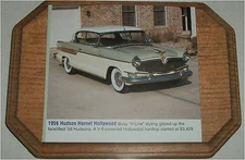 1956 AMC Hudson Hornet Hollywood 2 dr ht Car Plaque 