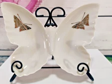 Vintage Art Deco Treasure Masters Porcelain Butterfly Shaped Trinket Dish