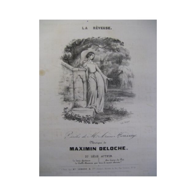 DELOCHE Maximin La Reveuse Chant Piano ca1830