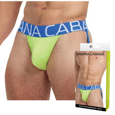 Sexy Neon Glow Men Breathable Fabric Supporter Brief Jockstrap Underwear - L/XL