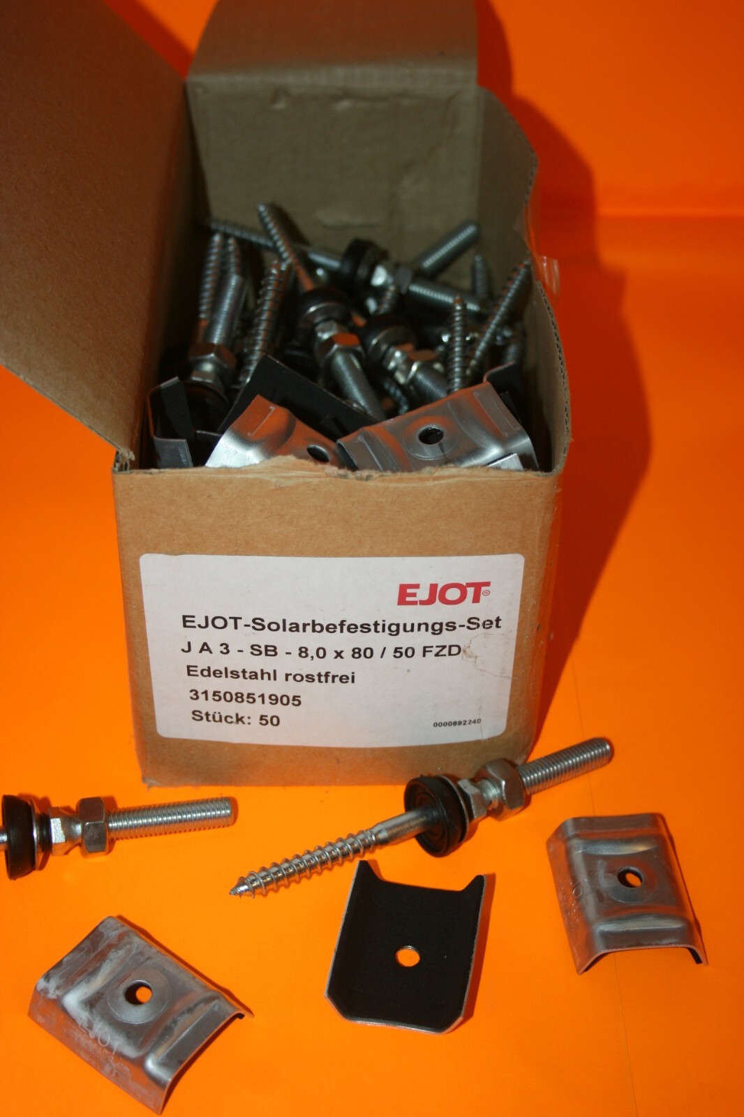 Fixations EJOT 8x80 kit de montage photovoltaïque et support panneau solaire