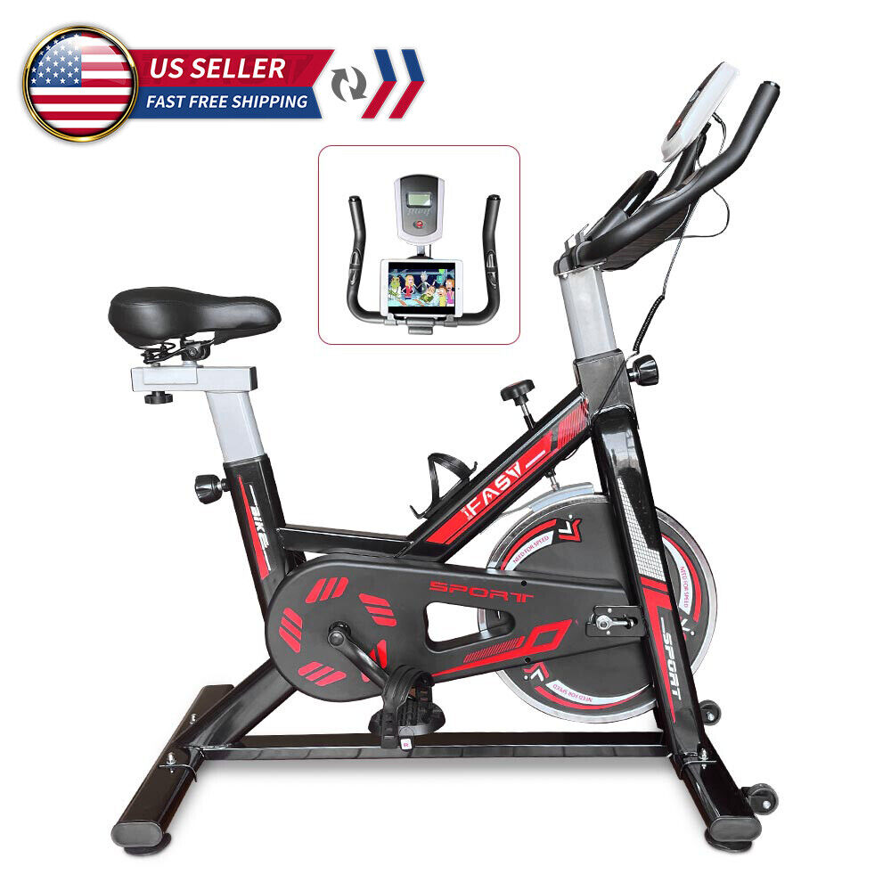 Exercise Bike Stationary Indoor Cycling Bicycle Display Cardio Adjustable Home