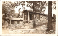 Osage Beach MO~Barber's Grand Glaize Camp~Modern Cottage~Swell Time~1940 RPPC