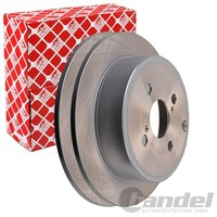 2X febi Bremsscheiben Ø258Mm Hinten Passend FÜR Toyota Corolla