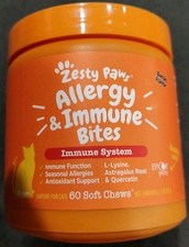 Zesty Paws Allergy  Immune Bites for Cats, Seasonal Allergy Relief, Bacon 30ct