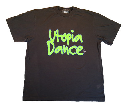 Boiler Room global connectivity Black Short Sleeve T-Shirt Utopia Dance Size L