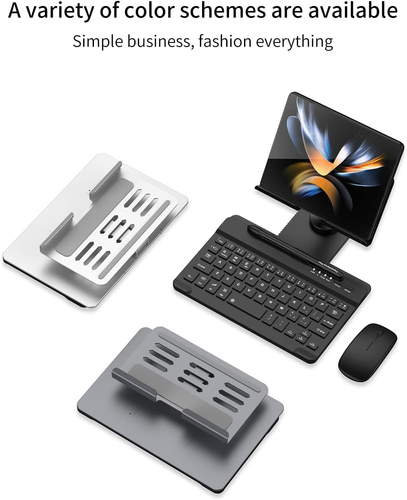 Galaxy Z Fold 7 360° Rotating POS Tablet Stand, Zip Pull-Out, Integrated Folding - 第 7/9 張圖片