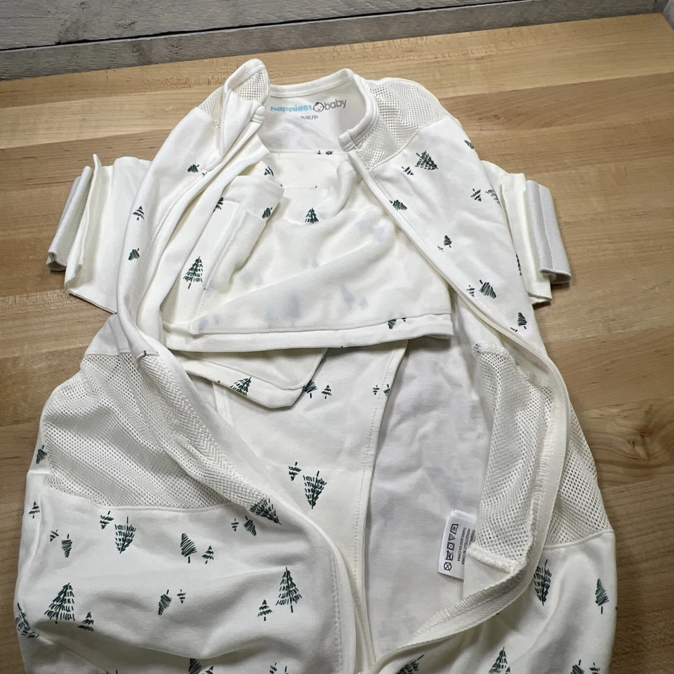 Manta de saco de dormir Happiest Baby SNOO blanca crema, pequeña 100 % algodón Foto 4 de 4