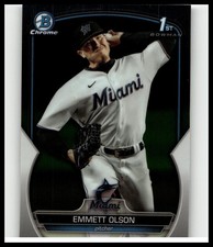 2023 1st Bowman Chrome Emmett Olson #BDC-10 Marlins RC