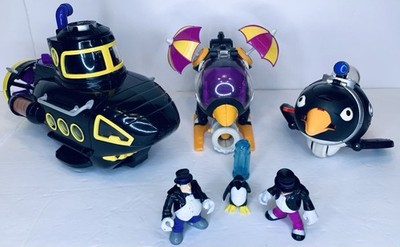 Fisher-Price Imaginext DC Super Friends Penguin Submarine Helicopter Figures LOT