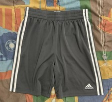 Adidas Youth 3 stripe short onyx grey Size Large
