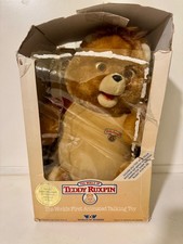 Teddy Ruxpin, 1986, with box, various books and cassettes,