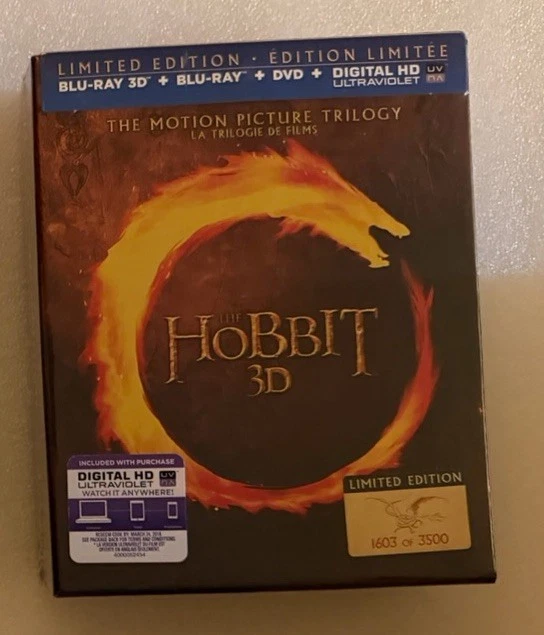 Hobbit The Motion Picture Trilogy Limited Edition(3D+Blu-ray+DVD 15-Disc Set)NEW - Image 3 of 4