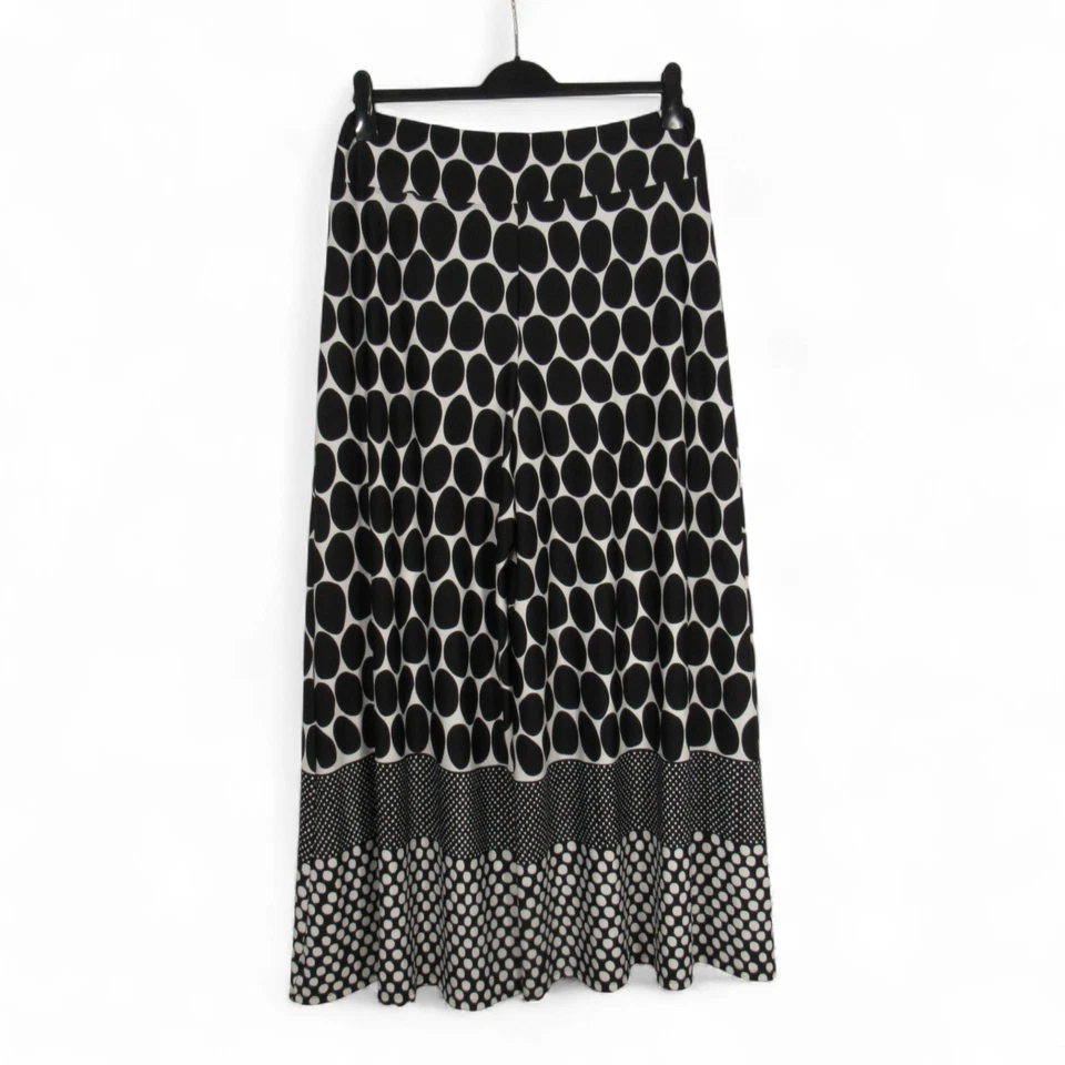 COCO BIANCO Black/White STRETCH KNIT Pullon BOHEMIAN STYLE Palazzo Pants XL - Image 4 of 4