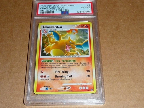 2009 Pokemon PLATINUM CHARIZARD HOLO ARCEUS CRACKED ICE #1 PSA 6