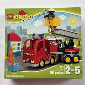LEGO Duplo: Fire Truck Camion Pompieri, Retired Preschool Building Toy 10592