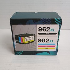 962XL Ink Cartridges Combo 4-Pack Black/Cyan/Magenta/Yellow - Exp Date 9/12/26