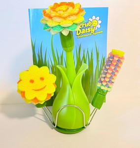 Scrub Daisy Dishwand System 7 Piece Set-Rare Scrub Daddy New in Box