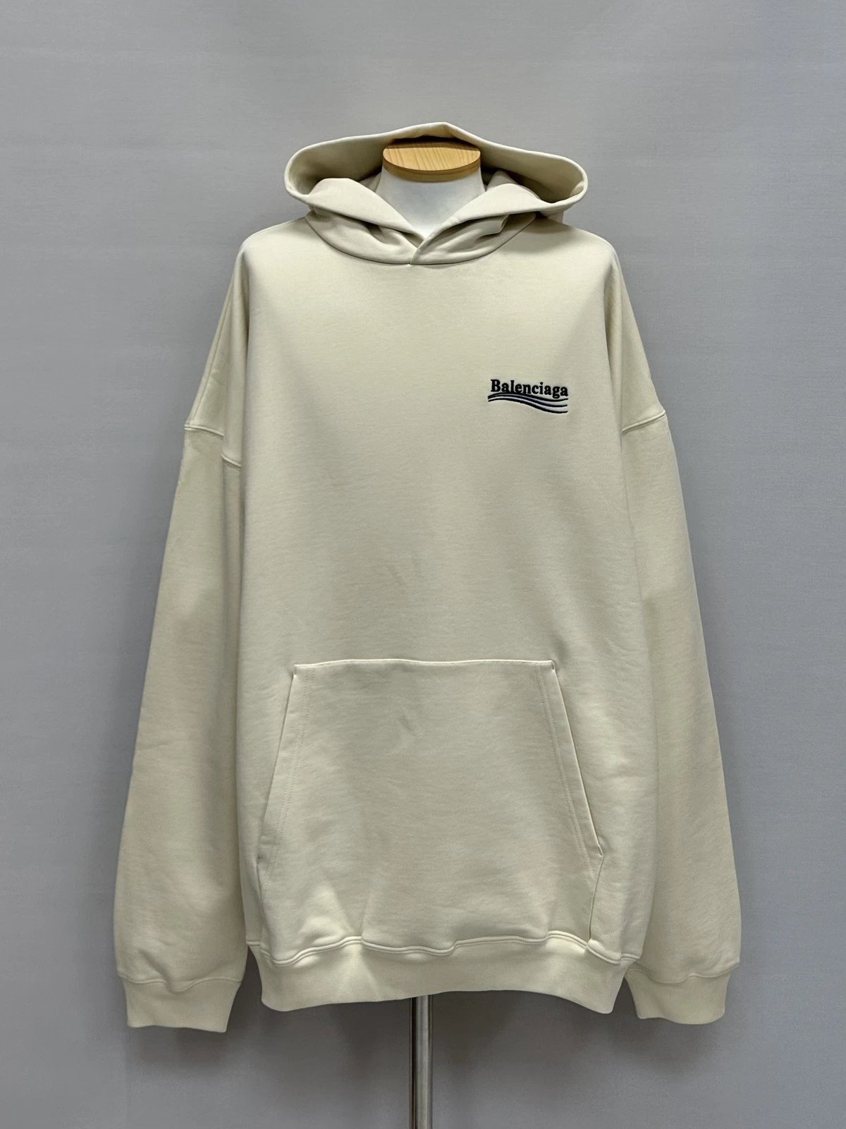 Felpa con cappuccio oversize ricamata logo campagna politica Balenciaga 120 133524776