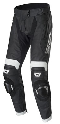 Cortech Revo Sport Womens Leather Motorcycle Pants Black/White XL