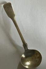 Georgian (1825) Solid Sterling Silver Salt / Condiment Spoon - approx 8.5g