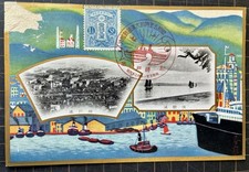 Nice Postcard Special Grand Maneuvers Naval Review Kobe 1930.10.26