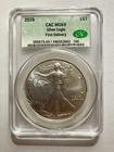 2026 1 oz Certified Silver American Eagle CAC MS-69 First Delivery (BU)