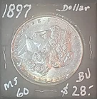 Morgan Dollar Grade Uncirculated 90% Silver $1 US Coin Uncertified