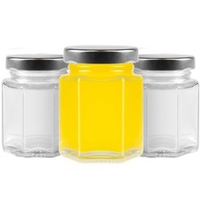 12x Honigglas 110ml Sechseckig f&uuml;r Gew&uuml;rze