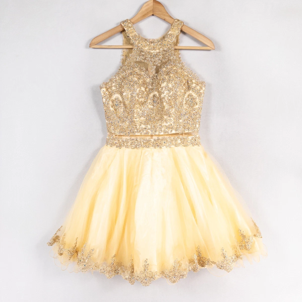 Lace Yellow Fit & Flare Dresses for Women for sale | eBay