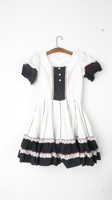 black and white western dress