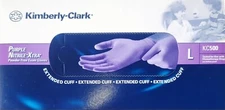 PURPLE NITRILE GLOVES KC500 XTRA KIMBERLY CLARK LG large 50/BOX **FREE SHIPPING