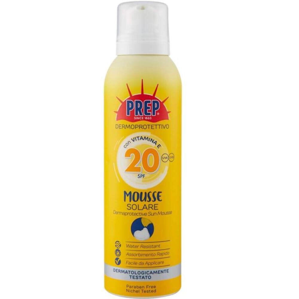 Prep - Spray Solare Mousse Dermoprotettiva Spf20 Raggi Uva-Uvb Protezione Solare