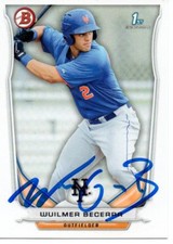 Wuilmer Becerra New York Mets 2014 Bowman Rookie Signed Card