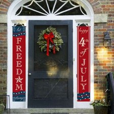 4Th of July Decor Patriotic Decorations for Independence Day Hanging Flags Porch