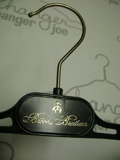 BROOKS BROTHERS DESIGNER 15" BLACK PLASTIC PANT HANGERS SET 30