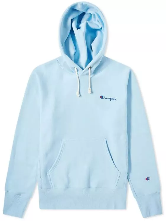 Champion Reverse Weave Script Hoodie (Ocean Blue) - Medium | eBay