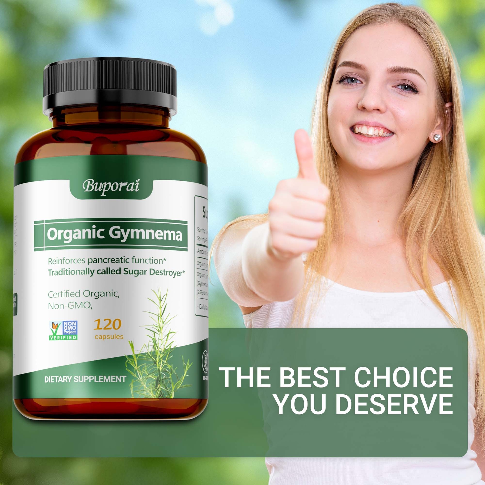 Gimnema Orgánico - Control de Azúcar en la Sangre Pérdida de Peso, Refuerza la Función Pancreática