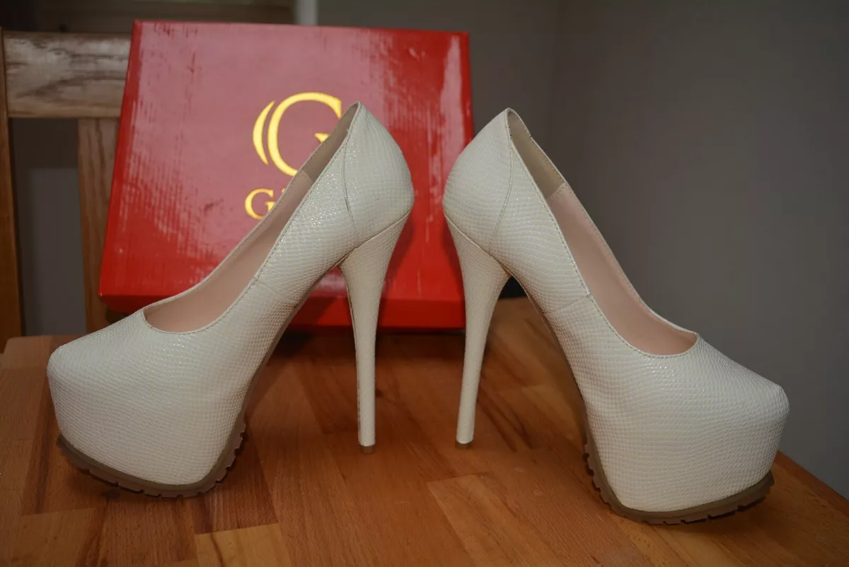 Valentino Giaro White Snake Extreme Heel Platform Court Fetish EU39 UK6