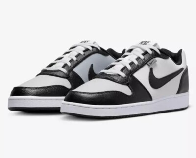 Nike Mens Ebernon Low Prem Shoe Black White Sz 11.5 AQ1774-102