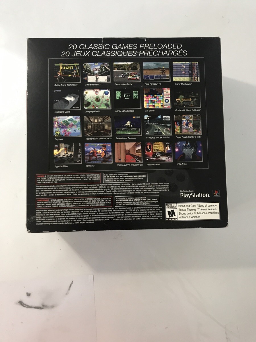 PlayStation 1 Classic Edition Sony PS Retro Console 20 Games