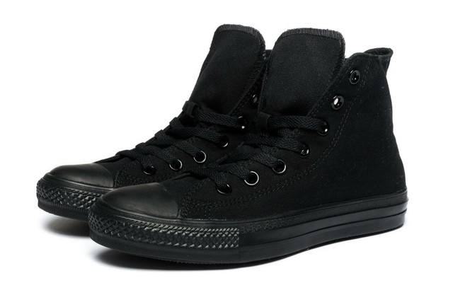 converse black mono hi