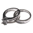 14k white gold invisible set princess diamond engagement ring wedding band set — photo 8