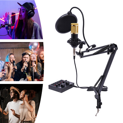 NEW V8 Live Soundkarte Audio Interface Mixer Voice Changer für Live Broadcast DE