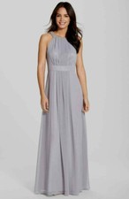  Eliza J Embellished Neck Chiffon Maxi Dress   Sz 4   $198  *576 Nwd